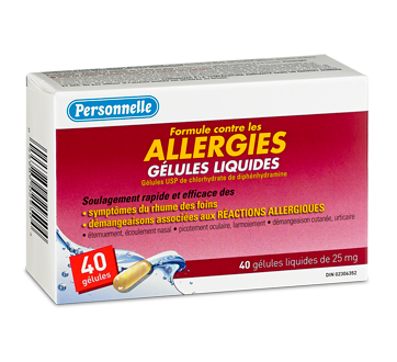 Image du produit Personnelle - Allergie gélules liquides, 40 unités
