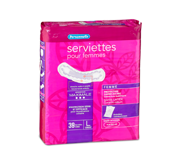 Serviettes pour femmes, 39 unités
