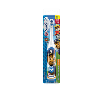 Spinbrush brosse à dents à piles pour enfants Pat Patrouille, 1 unité, souple