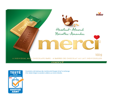 Image 2 du produit Merci - Barres de chocolat au lait, 100 g, Noisettes-Amandes
