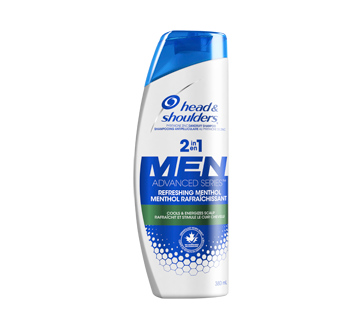 Image du produit Head & Shoulders - Menthol rafraîchissant shampooing et revitalisant antipelliculaire 2 en 1 pour hommes, 380 ml