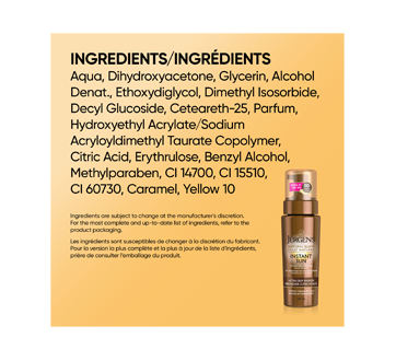 Image 7 du produit Jergens - Éclat Naturel Instant Sun mousse autobronzante bronzage ultra foncé, 180 ml