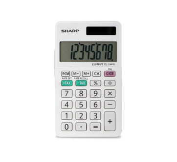 Calculatrice de poche, 1 unité, EL244WB