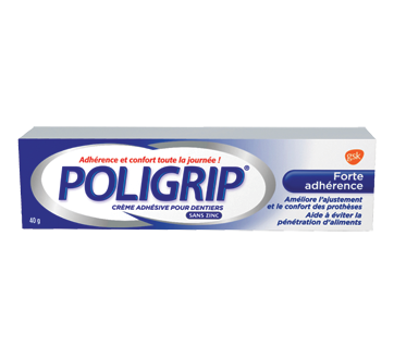 Image du produit Poligrip - Crème adhésive pour dentier forte adhérence, 40 g