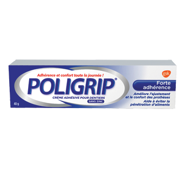 Crème adhésive pour dentier forte adhérence, 40 g – Poligrip