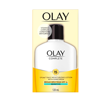 Image 1 du produit Olay - Lotion hydratante quotidienne FPS 15 pour peau sensible, 120 ml