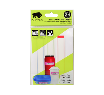 Image du produit Buffalo - Étiquettes autocollantes à plastifier, 21 unités