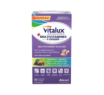 Image du produit Vitalux - Vitalux Advanced + multivitamines à croquer, 50 comprimés