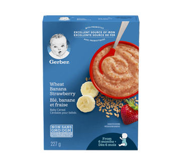 Céréales pour bébés dès 6 mois +, 227 g, blé fraise et banane
