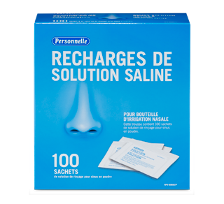 Recharges de solution saline, 100 unités