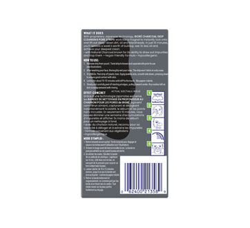 Image 3 du produit Bioré - Bandes de nettoyage en profondeur des pores au charbon, 8 unités
