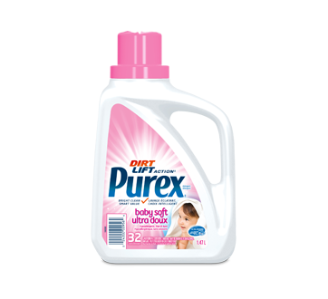Image du produit Purex - Purex détergent à lessive pour bébé hypoallergénique sans colorants, 1,47 L