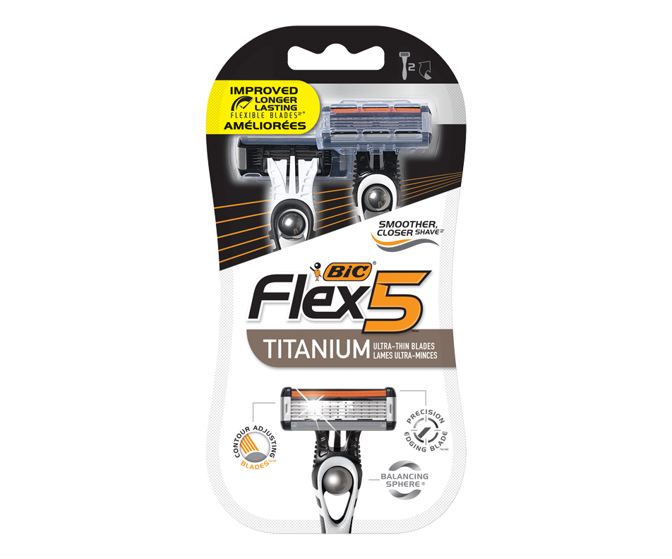 Flex5 rasoirs pour hommes, 2 unités Bic Rasoir manuel Jean Coutu