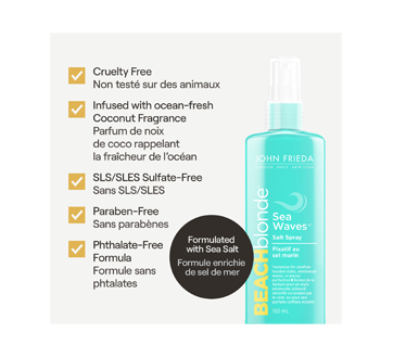 Image 5 du produit John Frieda - Beach Blonde Sea Waves fixatif au sel marin, 150 ml