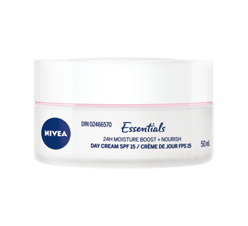 Image 2 du produit Nivea - Essentials 24h Moisture Boost + Nourish crème de jour FPS 15, 50 ml, peau sèche
