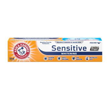 Sensitive dentifrice blanchissant, 120 ml, menthe fraiche