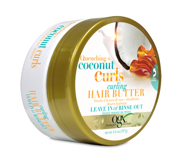 Image du produit OGX - Noix de coco, beurre hydratant pour cheveux bouclés, 187 g