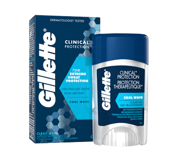 Image du produit Gillette - Thérapeutique antisudorifique/désodorisant gel transparent, 45 g, vague fraîche