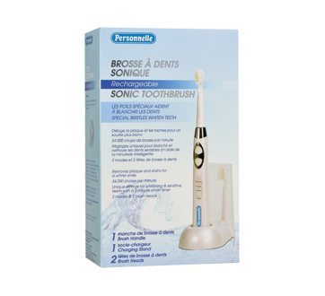 Brosse à dents sonique rechargeable, 1 unité