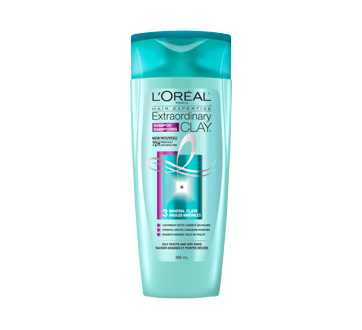 Image du produit L'Oréal Paris - Hair Expertise Extraordinary Clay shampooing, 385 ml, pour racines grasses et pointes sèches