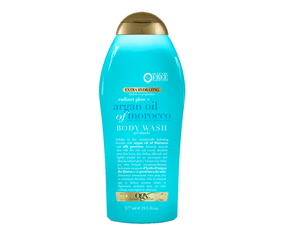 Huile d'argan du Maroc gel douche hydratant et réparateur, 577 ml OGX