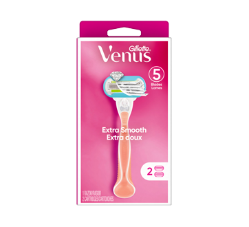 Image du produit Gillette - Venus Embrace rose pour femme, 1 rasoir, 2 cartouches