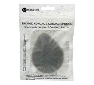 Éponge Konjac, charbon de bambou, 1 unité