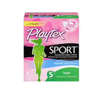 Image 3 du produit Playtex - Tampons Playtex Sport en plastique, 18 unités, multi-emballage, non parfumés