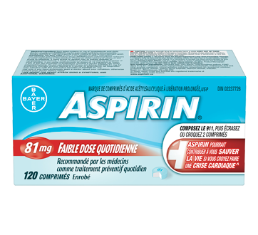Image 1 du produit Aspirin - Aspirin faible dose quotidienne comprimés 81 mg, 120 unités