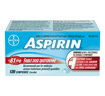 Aspirin Faible Dose Quotidienne Comprimes 81 Mg 1 Unites Aspirin Acide Acetylsalicylique s Aspirine Jean Coutu