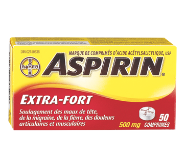 Image du produit Aspirin - Aspirin extra-fort comprimés 500 mg, 50 unités