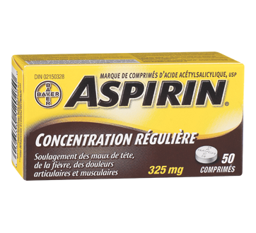 Image du produit Aspirin - Aspirin régulière comprimés 325 mg, 50 unités