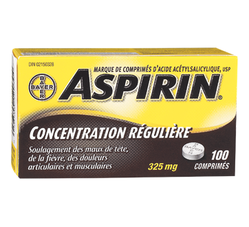 Image du produit Aspirin - Aspirin régulière comprimés 325 mg, 100 unités