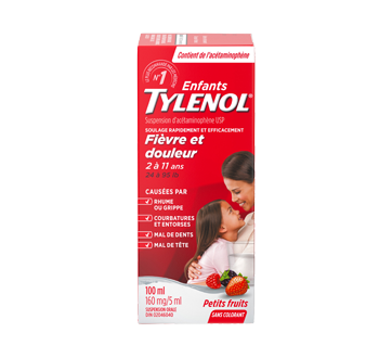Image du produit Tylenol - Tylenol pour enfants suspension orale d'acétaminophène, 100 ml, petits fruits