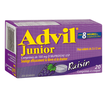 Advil Junior Comprime A Croquer Unites Raisin Advil Ibuprofene Pour Enfants Jean Coutu