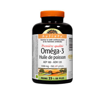 Image du produit Holista - Oméga–3 huile de poisson, 120 unités