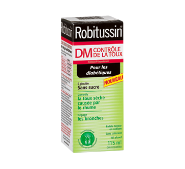 Image du produit Robitussin - Robitussin sirop Contrôle de la toux pour les diabétiques, 115 ml