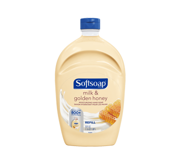 Pompe de savon liquide pour les mains, 1,47 L, lait & miel doré