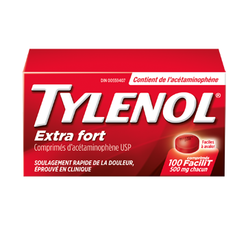 Image du produit Tylenol - Tylenol extra fort 500 mg, 100 unités