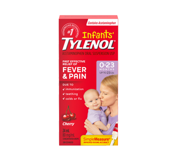 Image 1 du produit Tylenol - Tylenol pour nourrissons gouttes concentrées de suspension d'acétaminophène, 24 ml, cerise