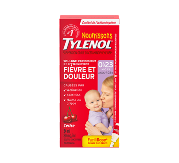 Image 2 du produit Tylenol - Tylenol pour nourrissons gouttes concentrées de suspension d'acétaminophène, 24 ml, cerise