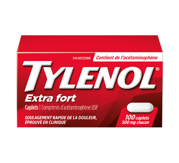 Image 1 du produit Tylenol - Tylenol extra fort caplets 500 mg, 100 unités