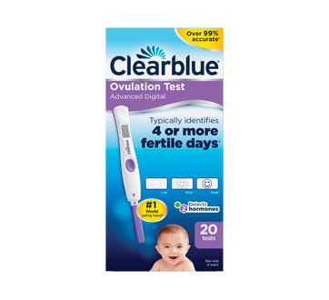 Clearblue tests d'ovulation avancés à résultats numériques, 20 unités
