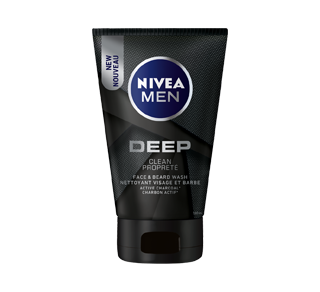 Deep nettoyant visage et barbe avec charbon actif, 100 ml