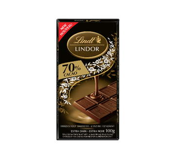 Lindor barre de chocolat 70 % cacao, 100 g