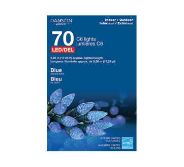 Lumières C6 LED/DEL, 70 unités, bleu