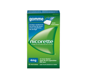 Image du produit Nicorette - Gomme à la nicotine, 30 unités, 4 mg, frissons extrêmes