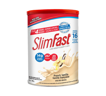 Image du produit SlimFast - Mélange pour substitut de repas, 530 g, vanille française