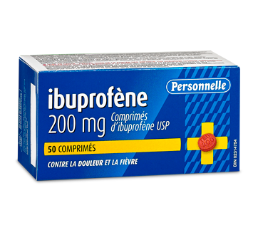 Image du produit Personnelle - Comprimés d'ibuprofène 200 mg, 50 unités