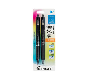 Frixion Clicker 0,7 mm, 2 unités, noir